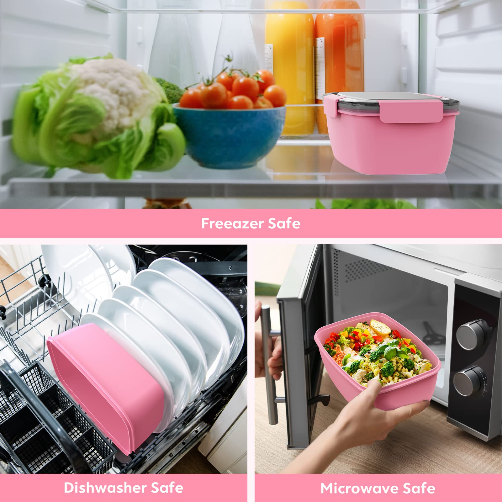 Cherrysea compact lunch box fits in bags for travel, school, or work.