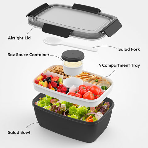 Cherrysea dressing container keeps sauces separate for fresh flavor.