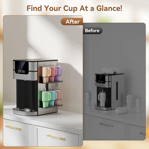 Chewlish matte polished edge protects cups during handling.