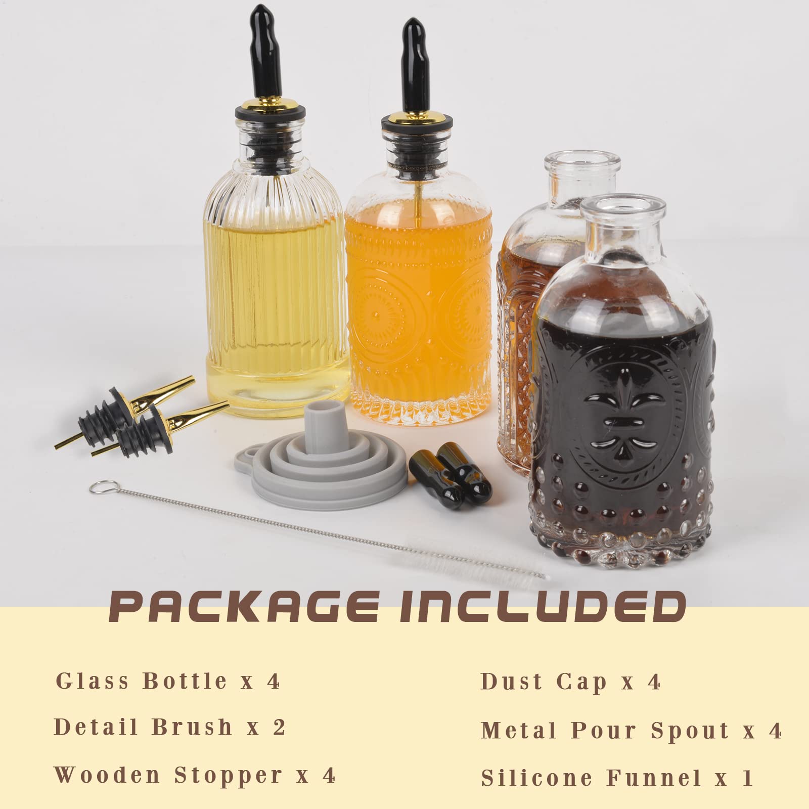 ChezMax included funnel and brushes for quick pouring and cleaning
