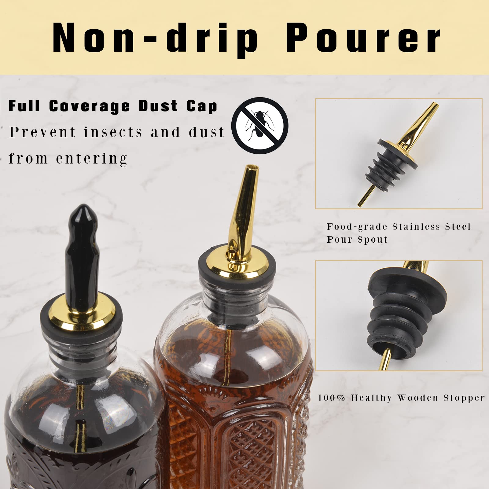 ChezMax glass syrup dispensers are dishwasher-safe for easy cleaning