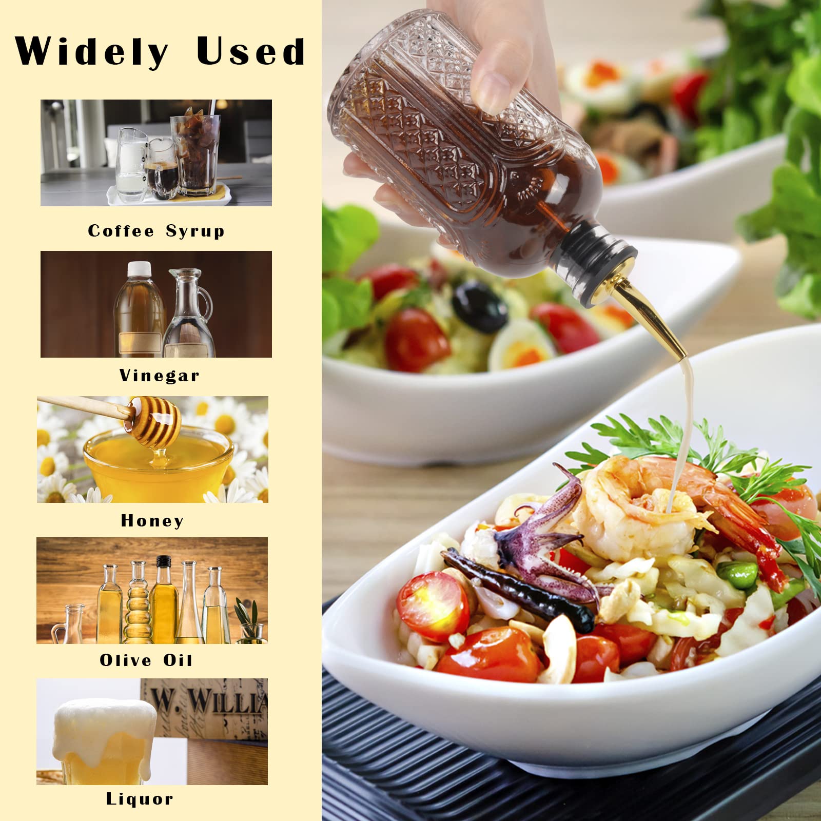 ChezMax multi-use bottle ideal for syrup, oil, honey, and vinegar