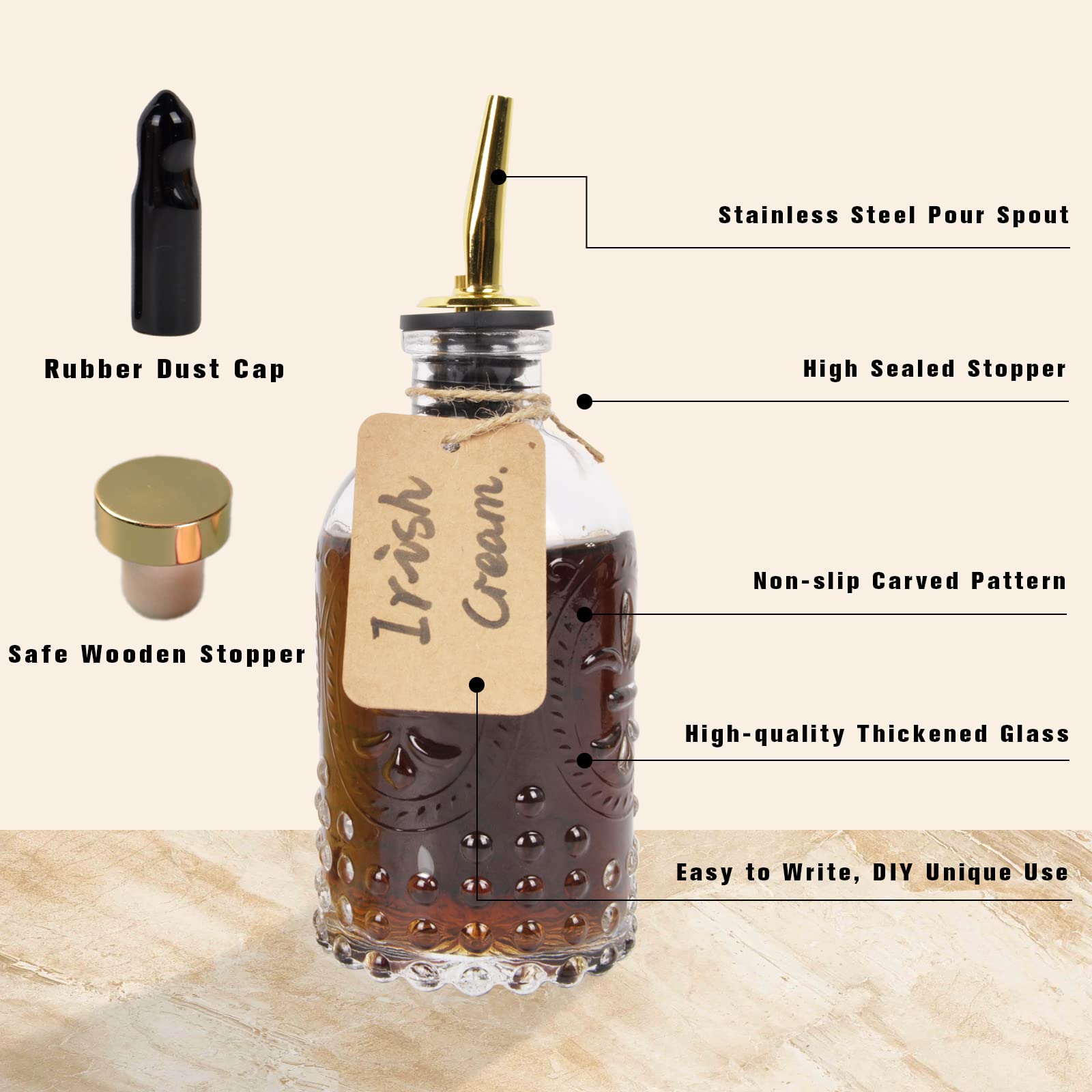 ChezMax dust-proof caps keep syrup fresh between uses