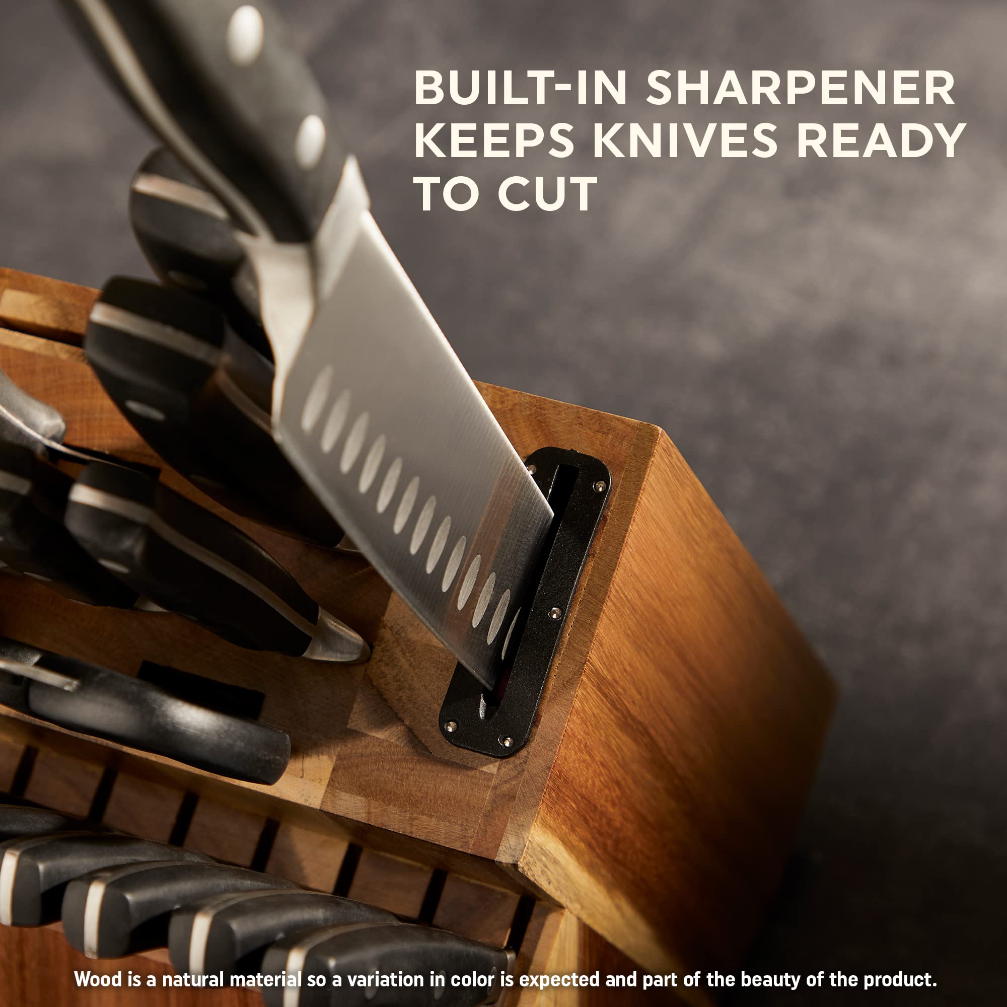 Ergonomic Insignia handles provide secure grip during long prep sessions