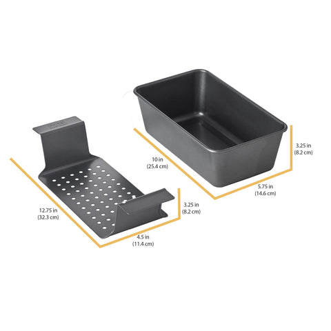 Chicago Metallic grey finish and 12.2-inch size for classic meatloaf
