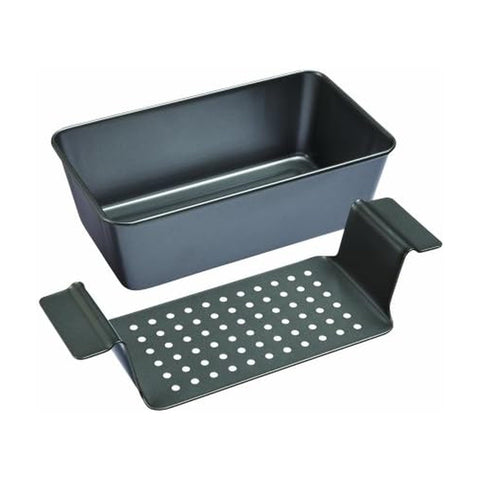 Chicago Metallic meatloaf pan with drain insert for healthier cooking