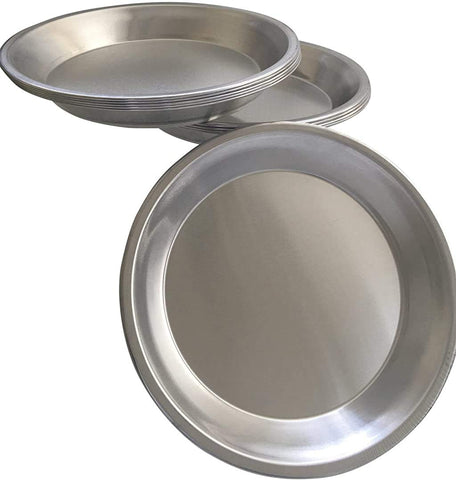 Chicago Metallic 9-inch aluminum pie plate set of 10 for even crust support and versatile baking