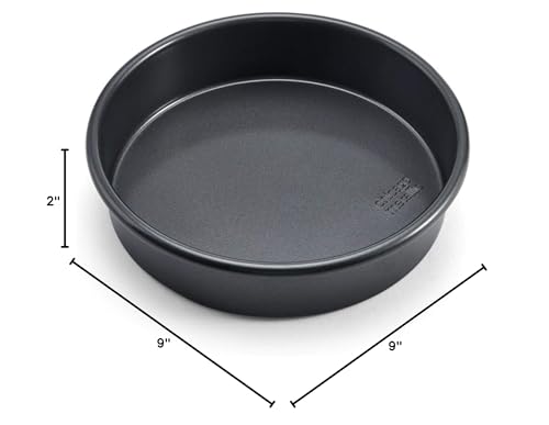 Layer cake ready using Chicago Metallic 9-inch pan for precise, clean layers.