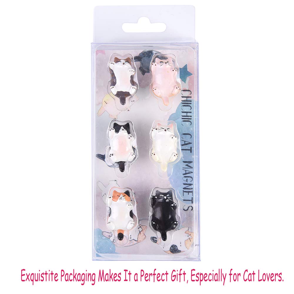 CHICHIC cat magnets on whiteboard brighten the space and keep reminders visible