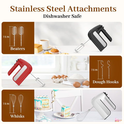 CHIDOLL dishwasher-safe attachments simplify cleanup.