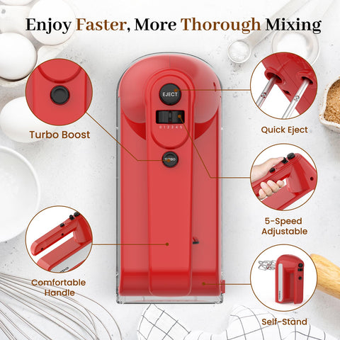 CHIDOLL durable red housing designed for steady kitchen use.