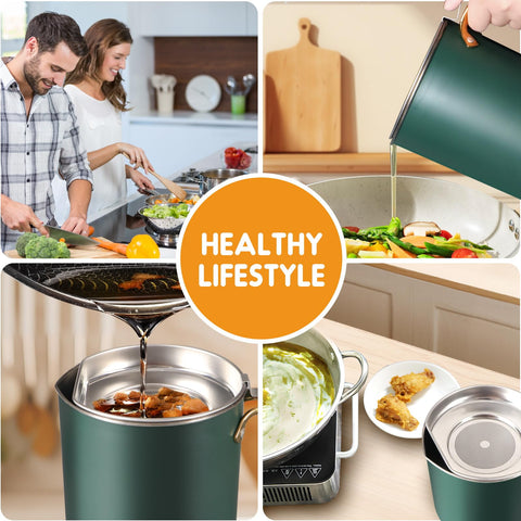 Chihee grease saver ergonomic handle for comfortable pouring and handling