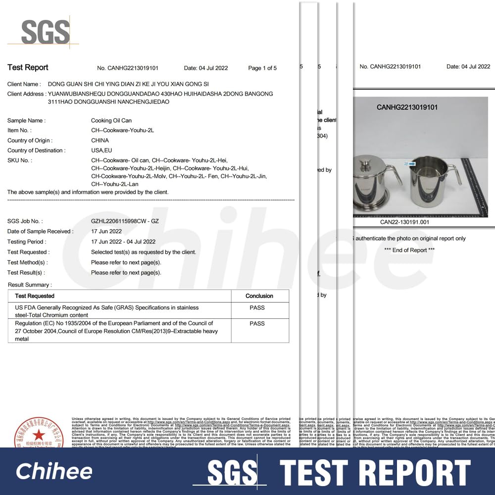 Chihee grease container induction-compatible design for versatile heating.