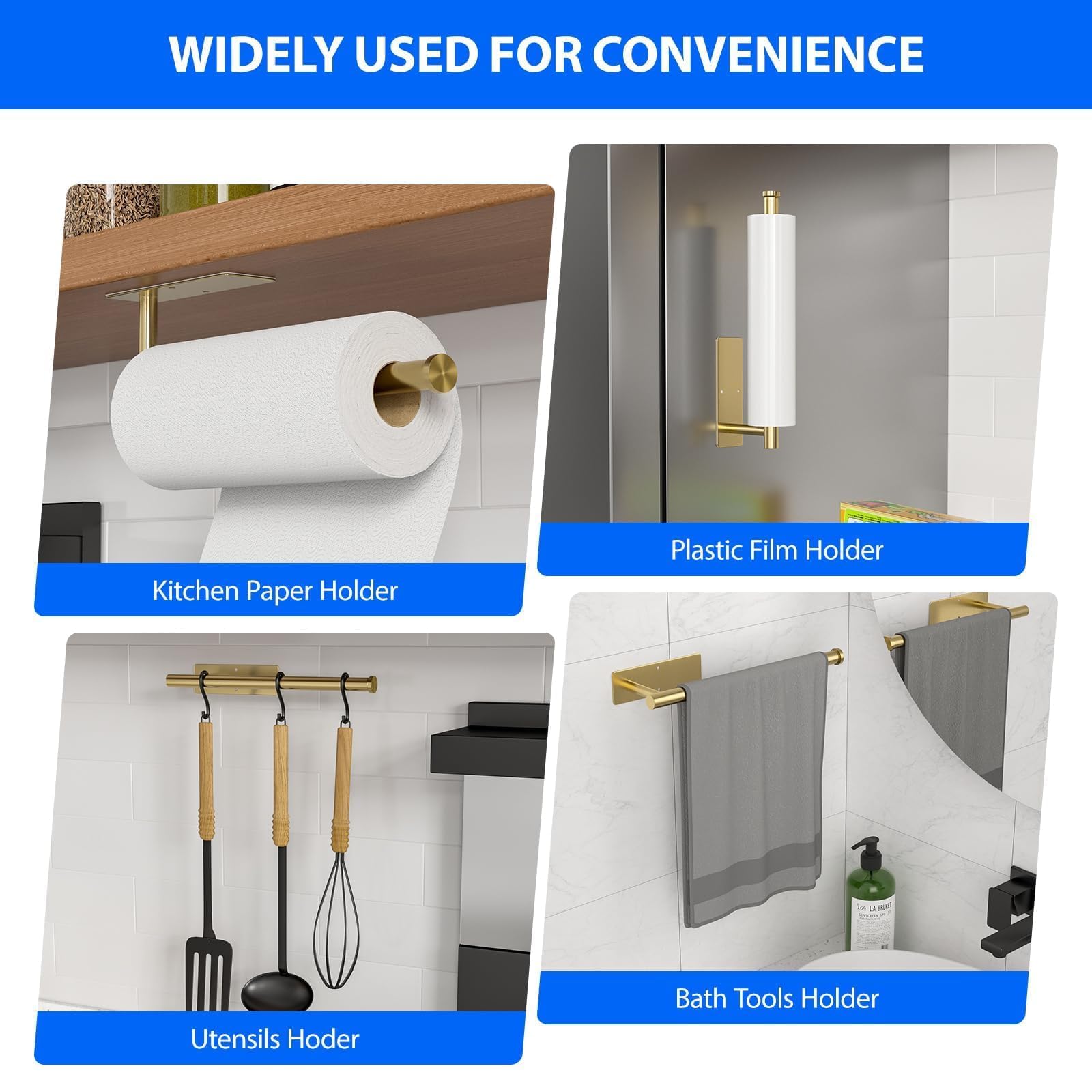 CHIKESI space-saving wall-mount holder keeps counters clear.
