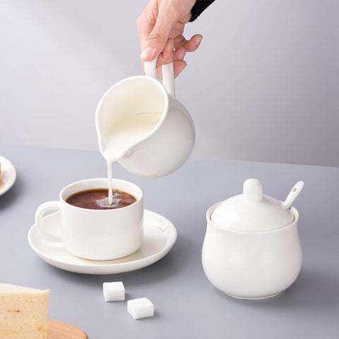 ChilDike cream pitcher 12oz pours creamer smoothly.