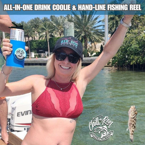 Chill-N-Reel retail box packaging presents a gift-ready fishing gadget.