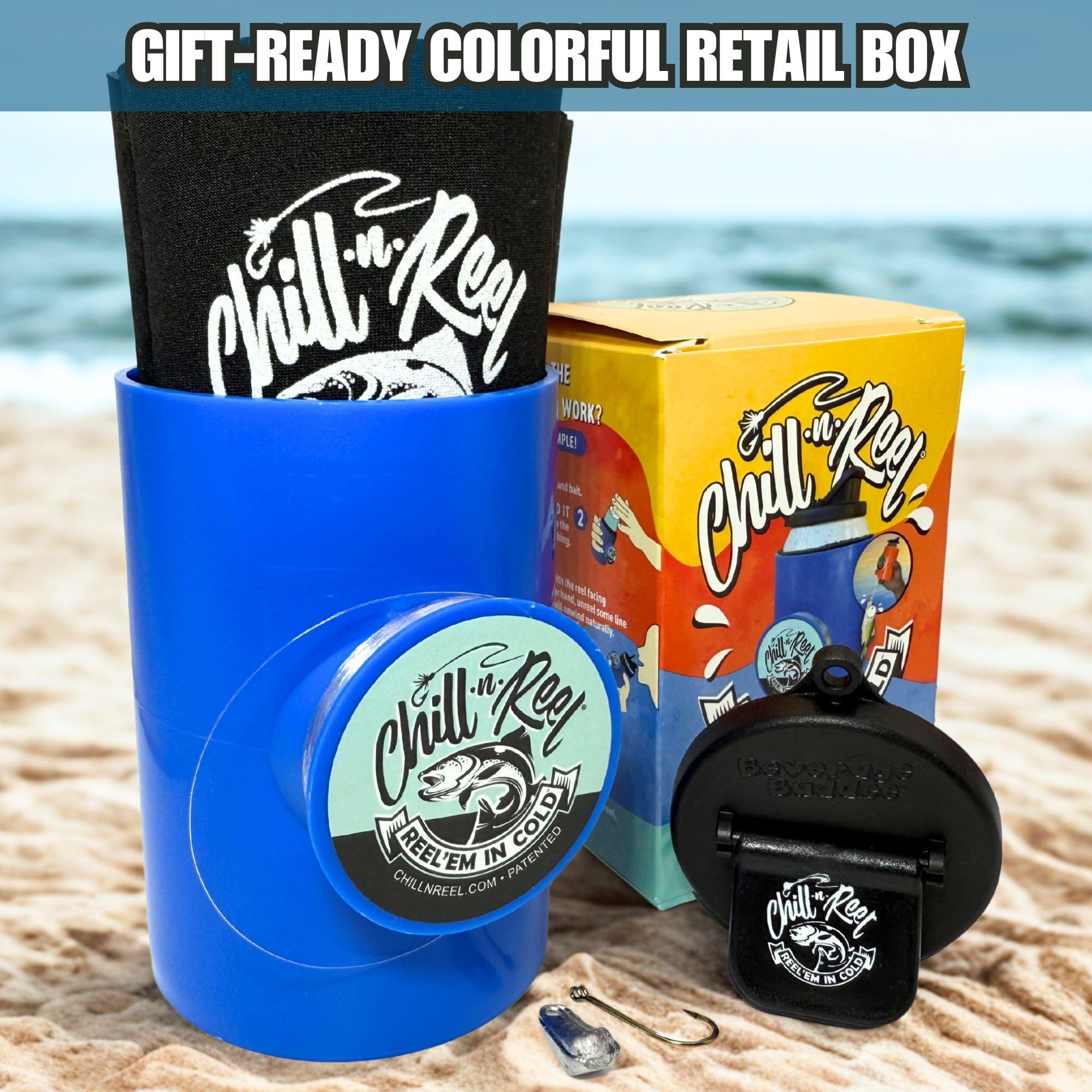 Chill-N-Reel sinker included for simple tackle on casual trips.