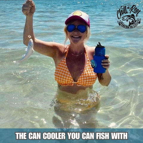 Chill-N-Reel Spill Guard topper prevents spills during windy boat trips.
