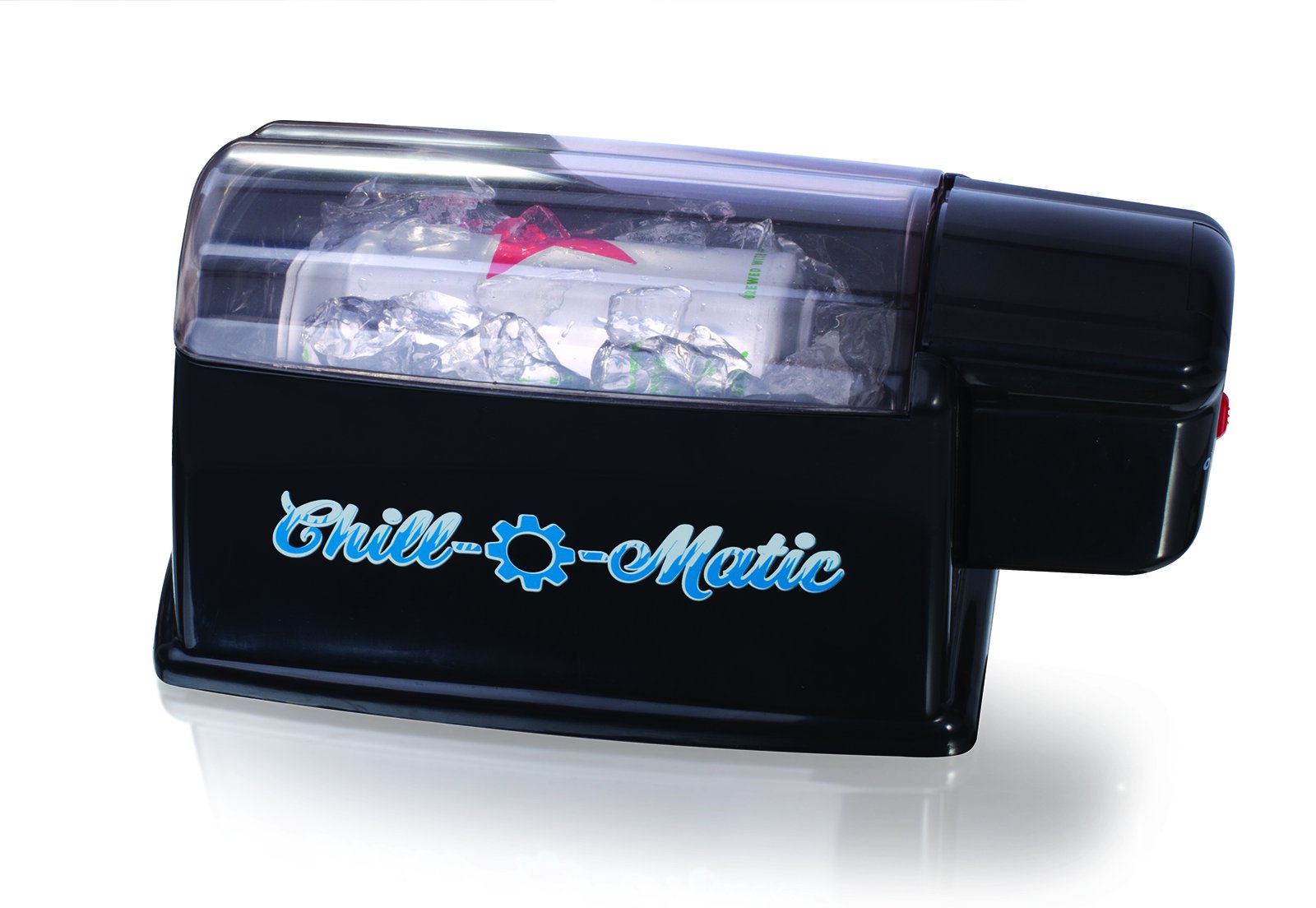 Chill-O-Matic 12oz can-chill in 60 seconds delivers fast ice-cold refreshment.