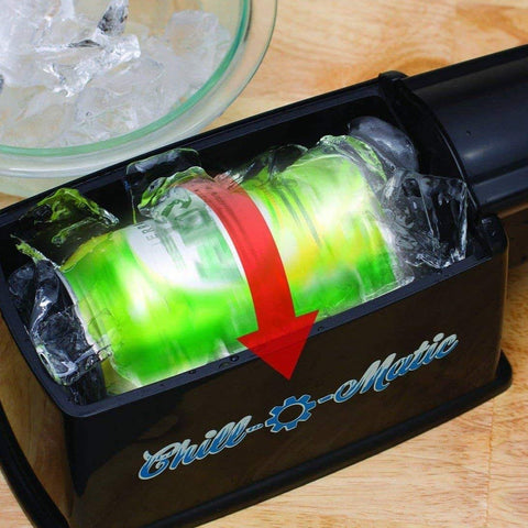Chill-O-Matic no-foam-operation provides fizz-free cooling for spill-free enjoyment.
