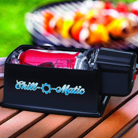 Chill-O-Matic portable-cooling-device-outdoors keeps drinks cool during outdoor adventures.