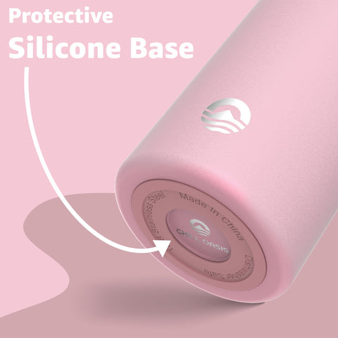 Chill Oasis double-walled insulation keeps beverages cold longer.