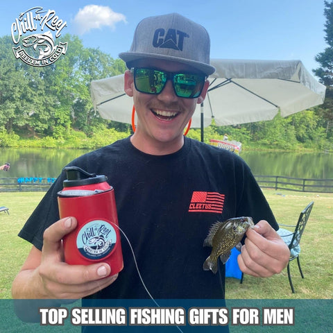 Chill-N-Reel Spill Guard topper protects drinks outdoors.