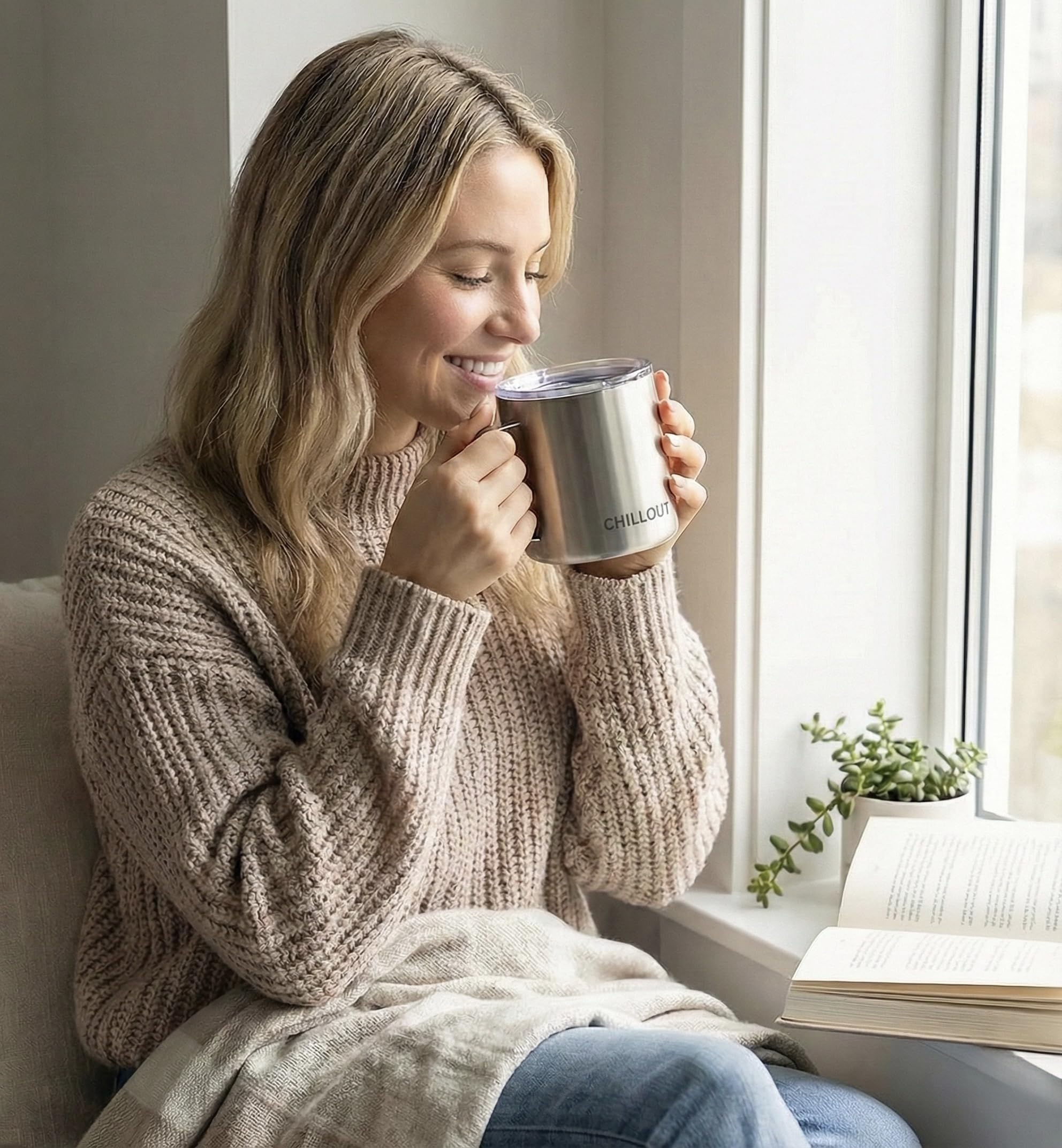 CHILLOUT LIFE odorless, tasteless mug preserves flavor for any beverage.
