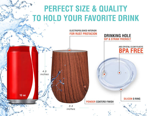 CHILLOUT LIFE removable BPA-free lid for easy sipping