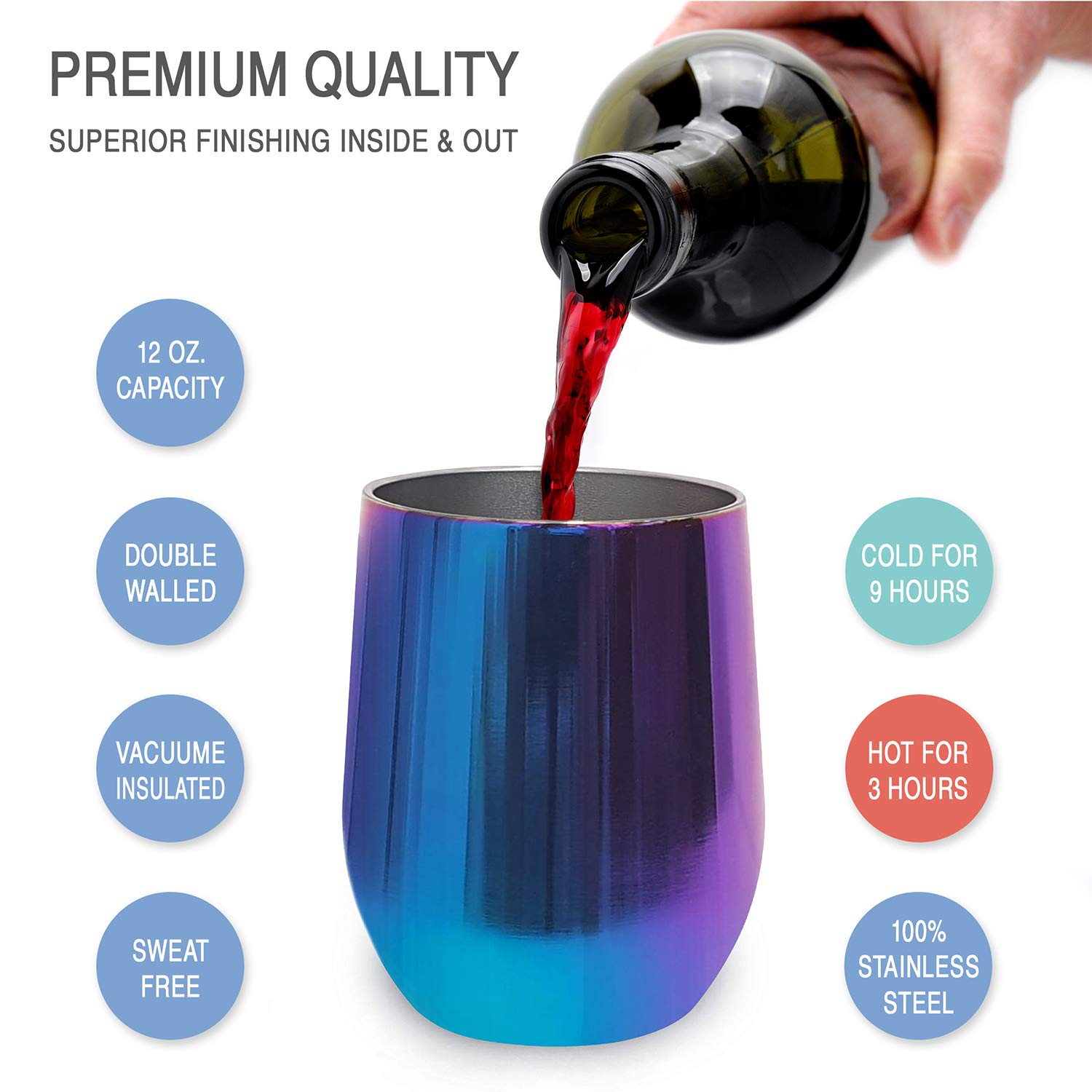 CHILLOUT LIFE removable lid for easy straw access