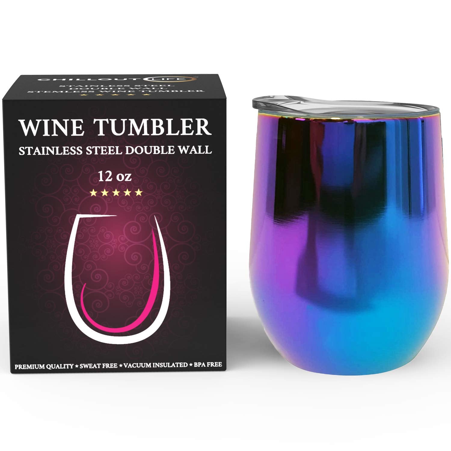 CHILLOUT LIFE stainless steel tumbler with durable, rust-resistant insulation