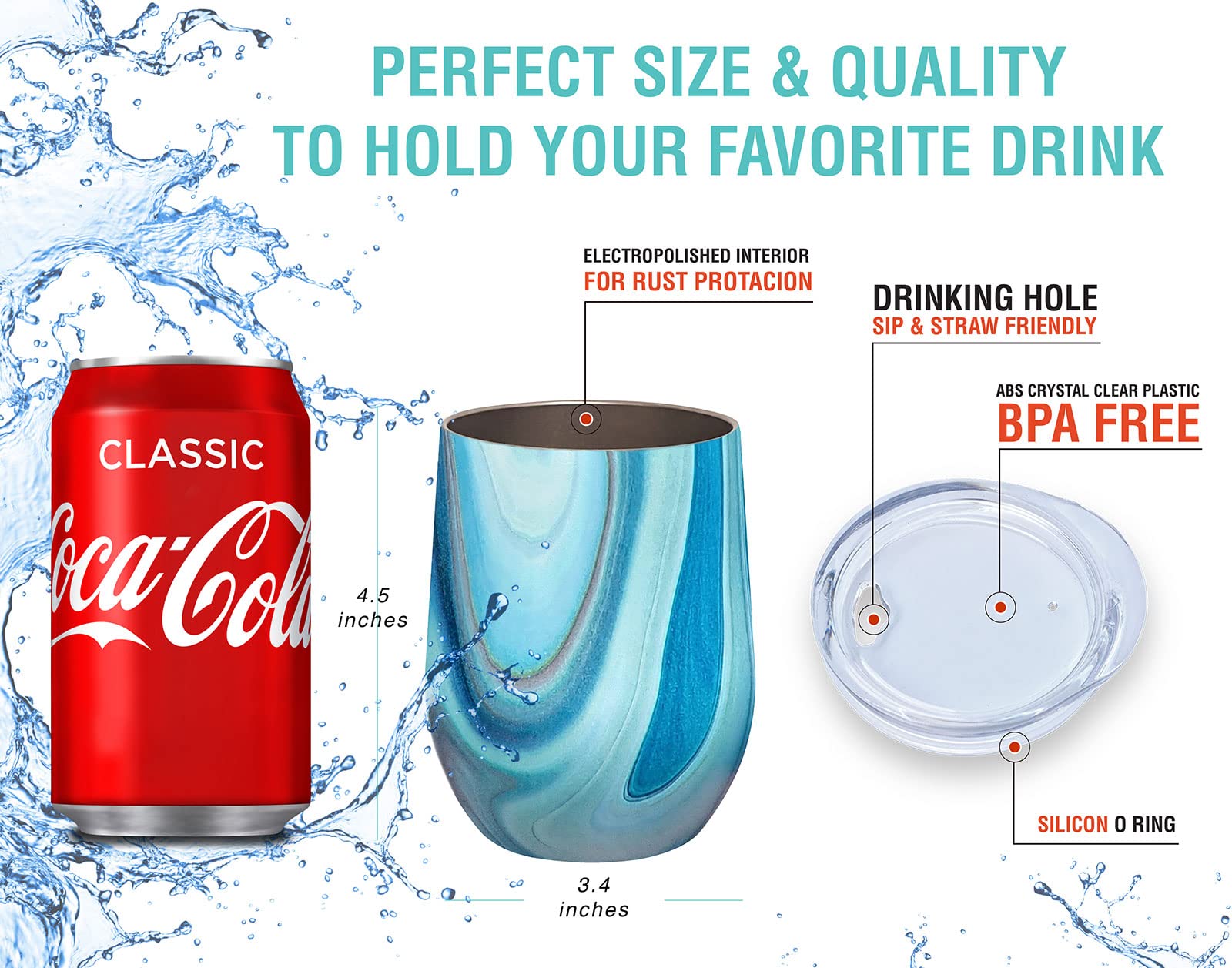CHILLOUT LIFE leak-free lid prevents spills during travel and camping.