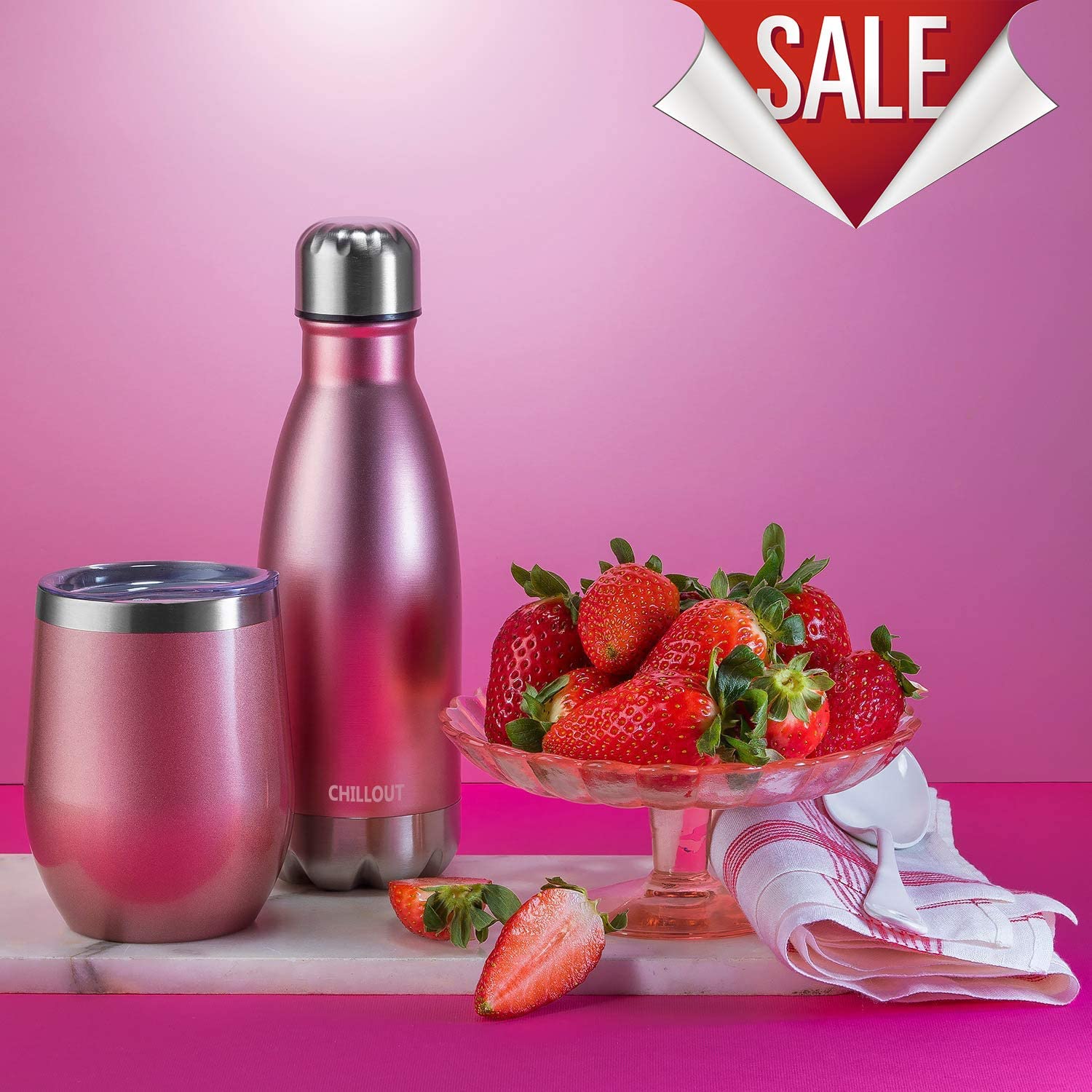 CHILLOUT LIFE outdoor-ready tumblers ideal for camping and hiking.