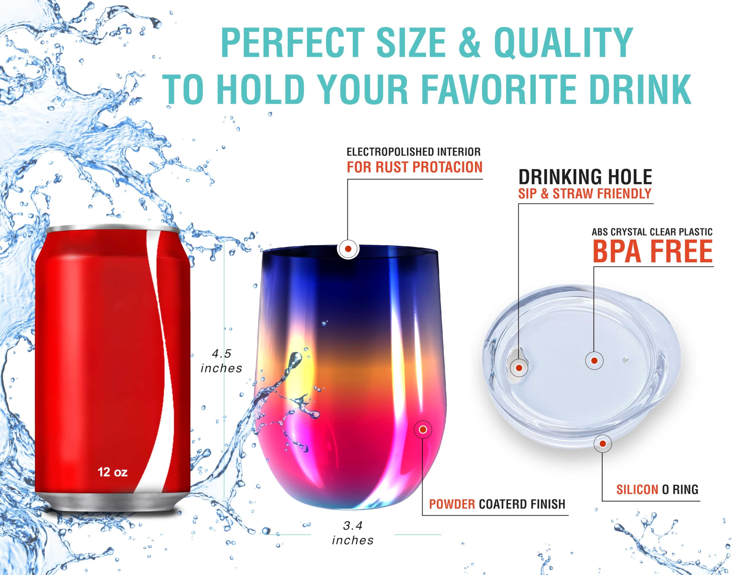 CHILLOUT LIFE stainless steel 304-18-8 tumbler resists wear on adventures.