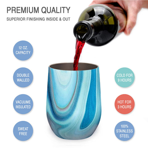CHILLOUT LIFE tumbler with removable BPA-free lid for spill-free use