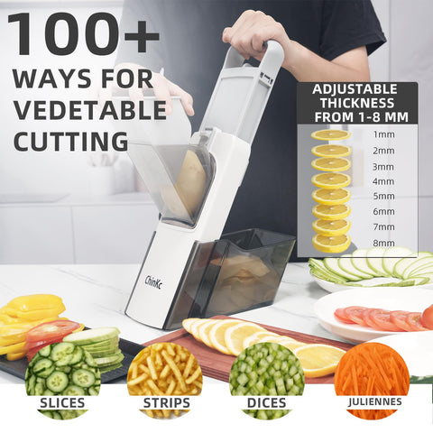 ChinKc Mandoline four modes for julienne, strips, slice, dice