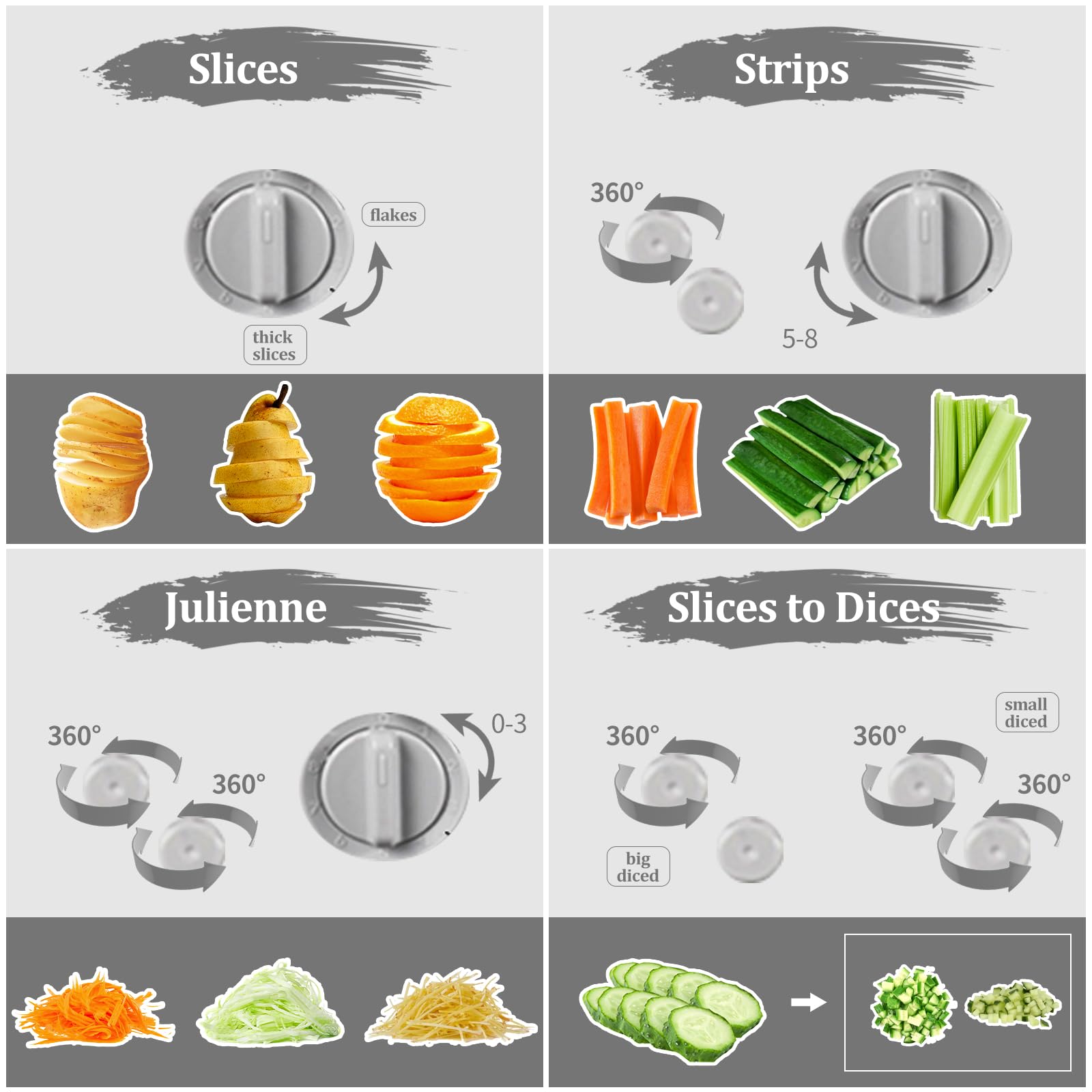 ChinKc Mandoline 420 stainless steel blades deliver clean cuts