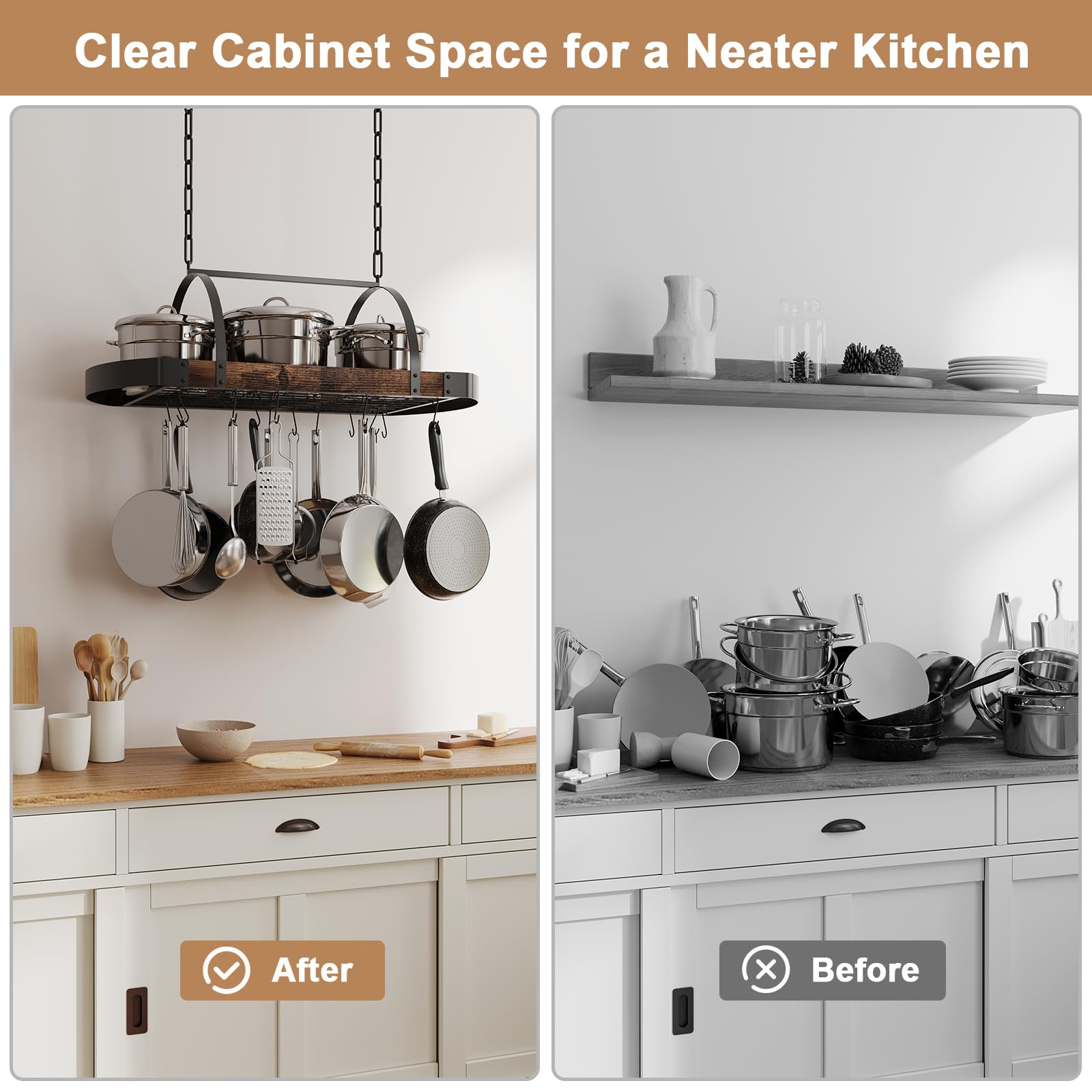Chloraeon rustic wood panels enhance warmth and style in any kitchen
