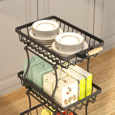 CHLORYARD multi-use stand stores fruits, snacks, cans, or toiletries with style.