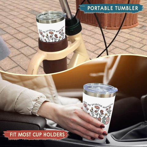 CHOANG Travel-friendly 20oz tumbler fits cups holders for commuting and trips