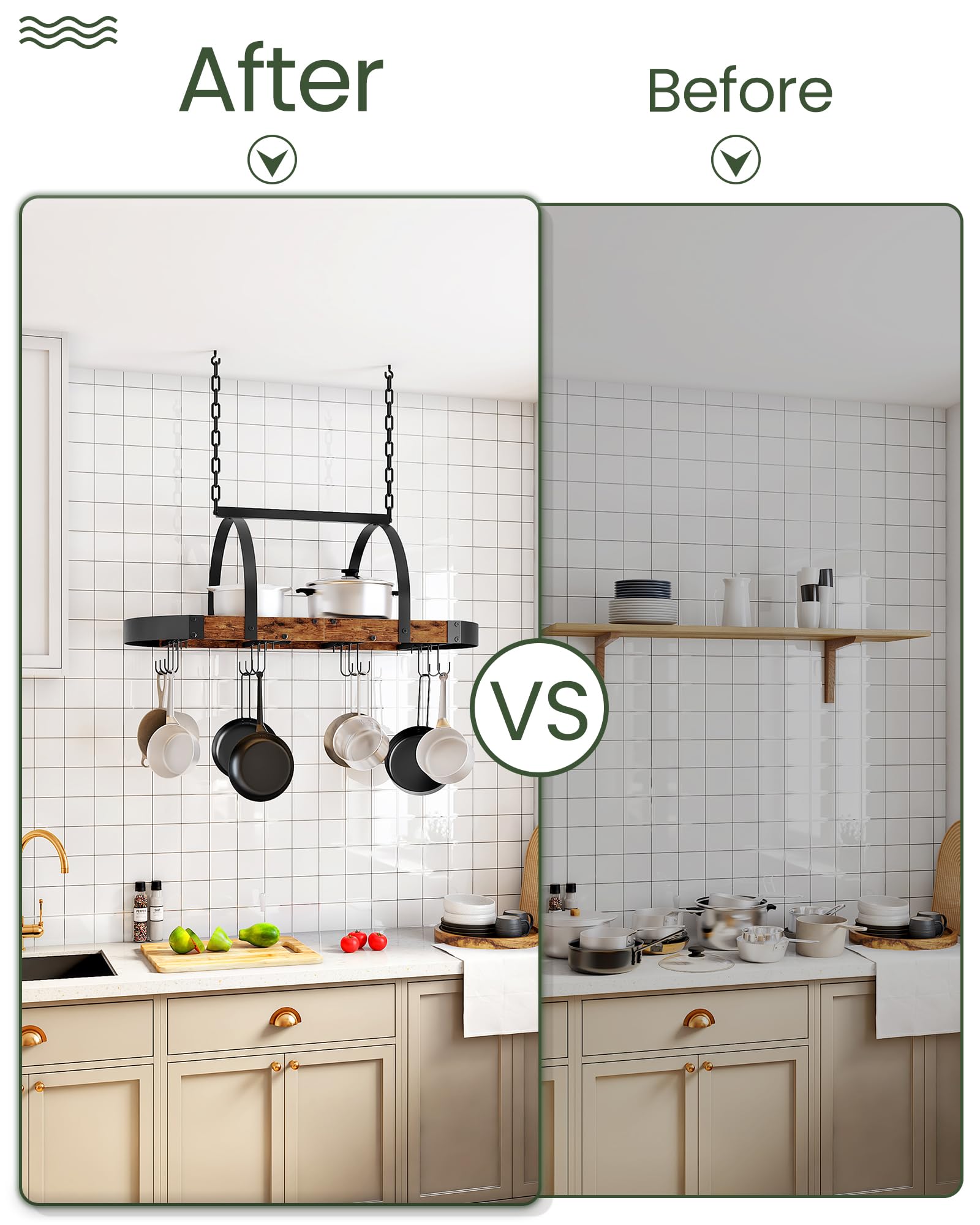 CHOEZON versatile organizer suitable for pots, pans, utensils, or decor.