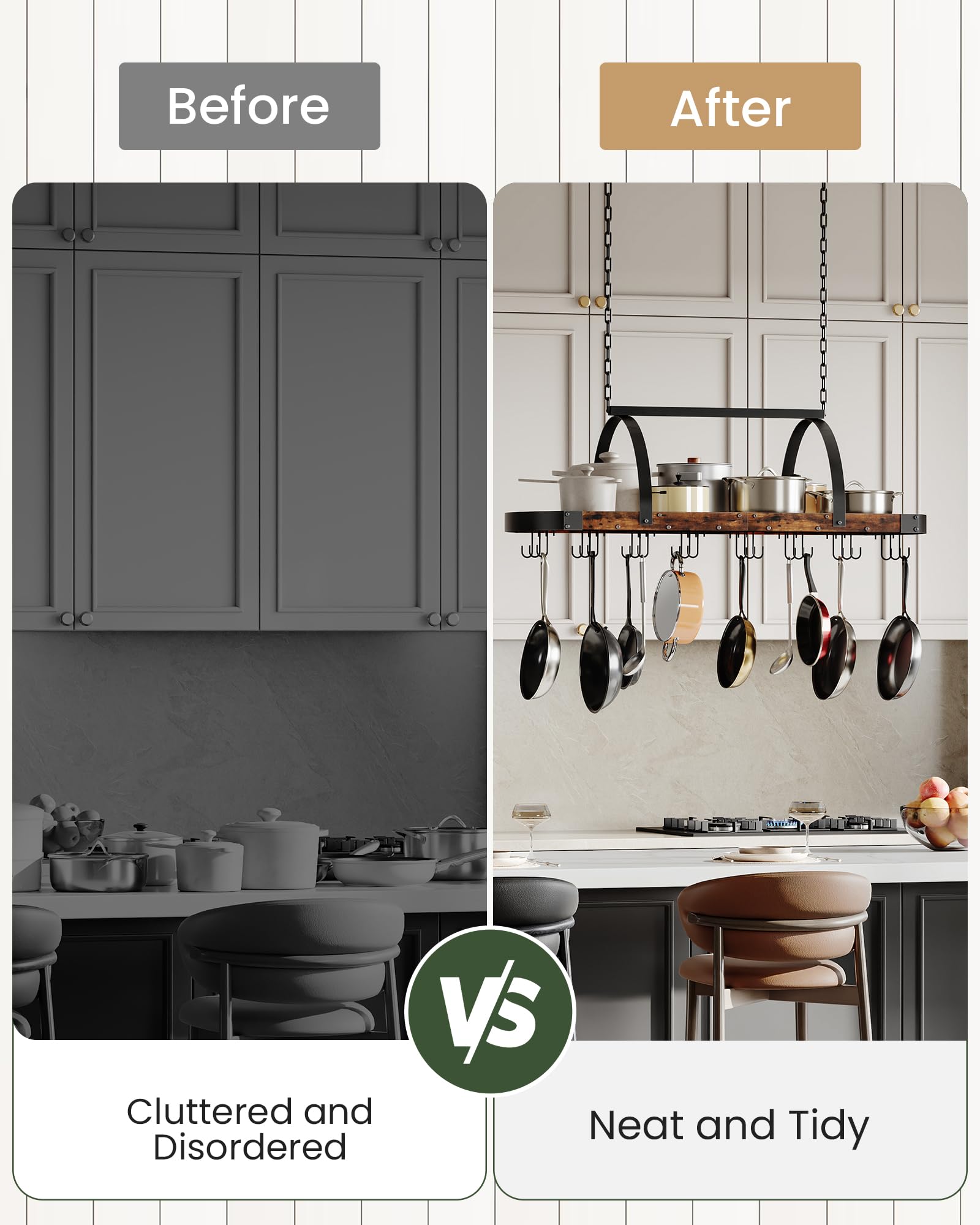 CHOEZON Color rustic brown complements traditional kitchen decor.