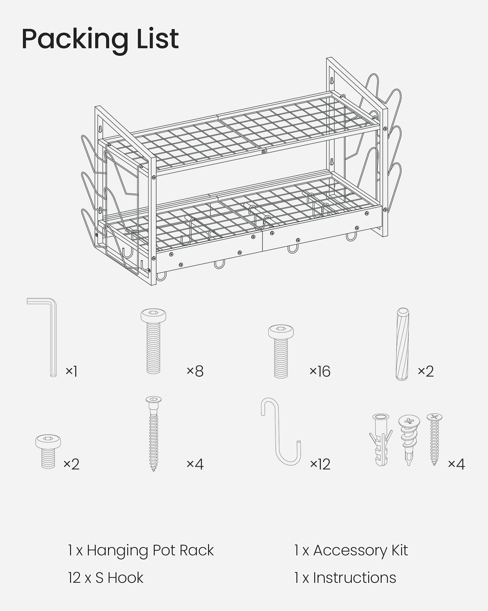 CHOEZON space-saving kitchen storage reduces counter clutter.