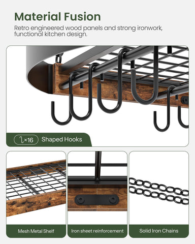 In-use view showing pots and utensils neatly organized by CHOEZON rack.