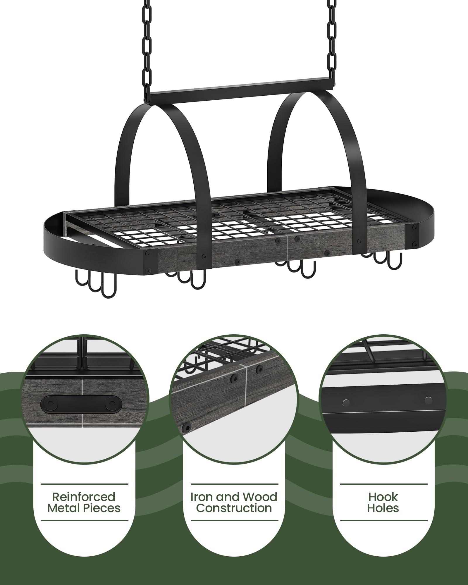 CHOEZON Particleboard and metal construction ensures durable daily use.