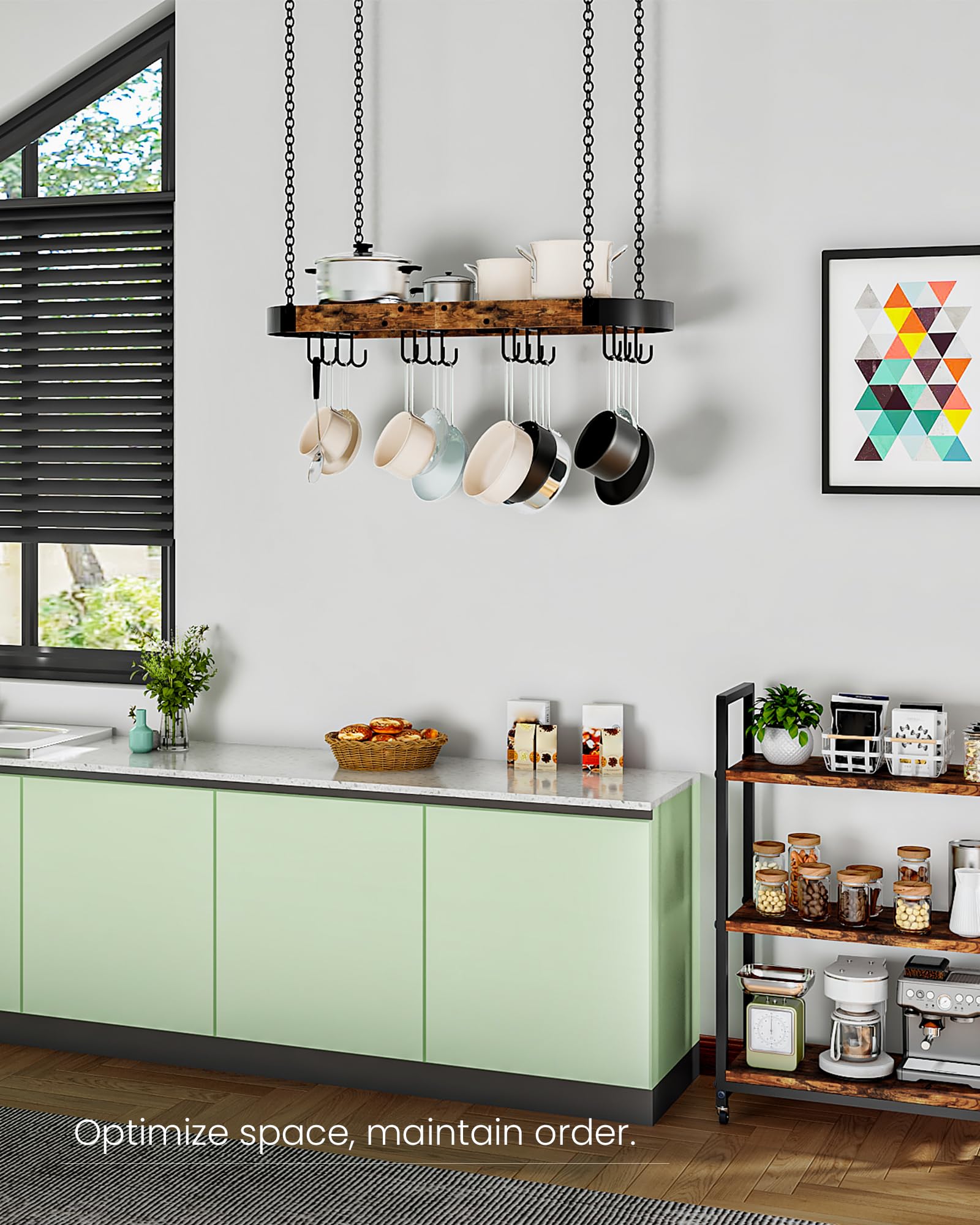 Rustic brown and black CHOEZON design blending with kitchen décor.