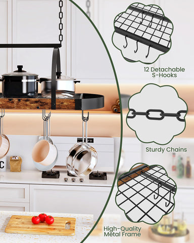 CHOEZON rustic brown and black finish adds warm kitchen aesthetic.
