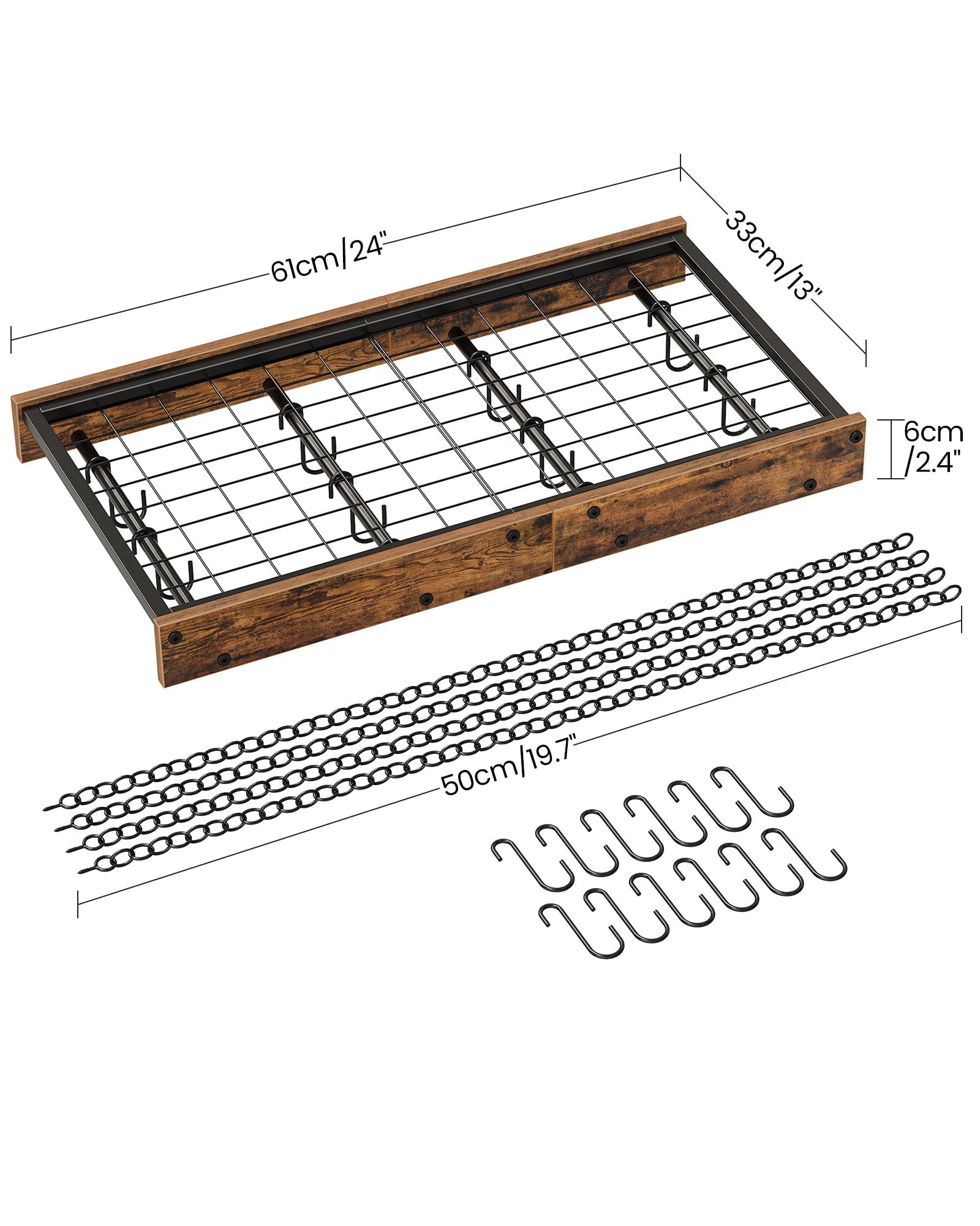 Space-saving design optimizes overhead area for pots and decor alike with CHOEZON.
