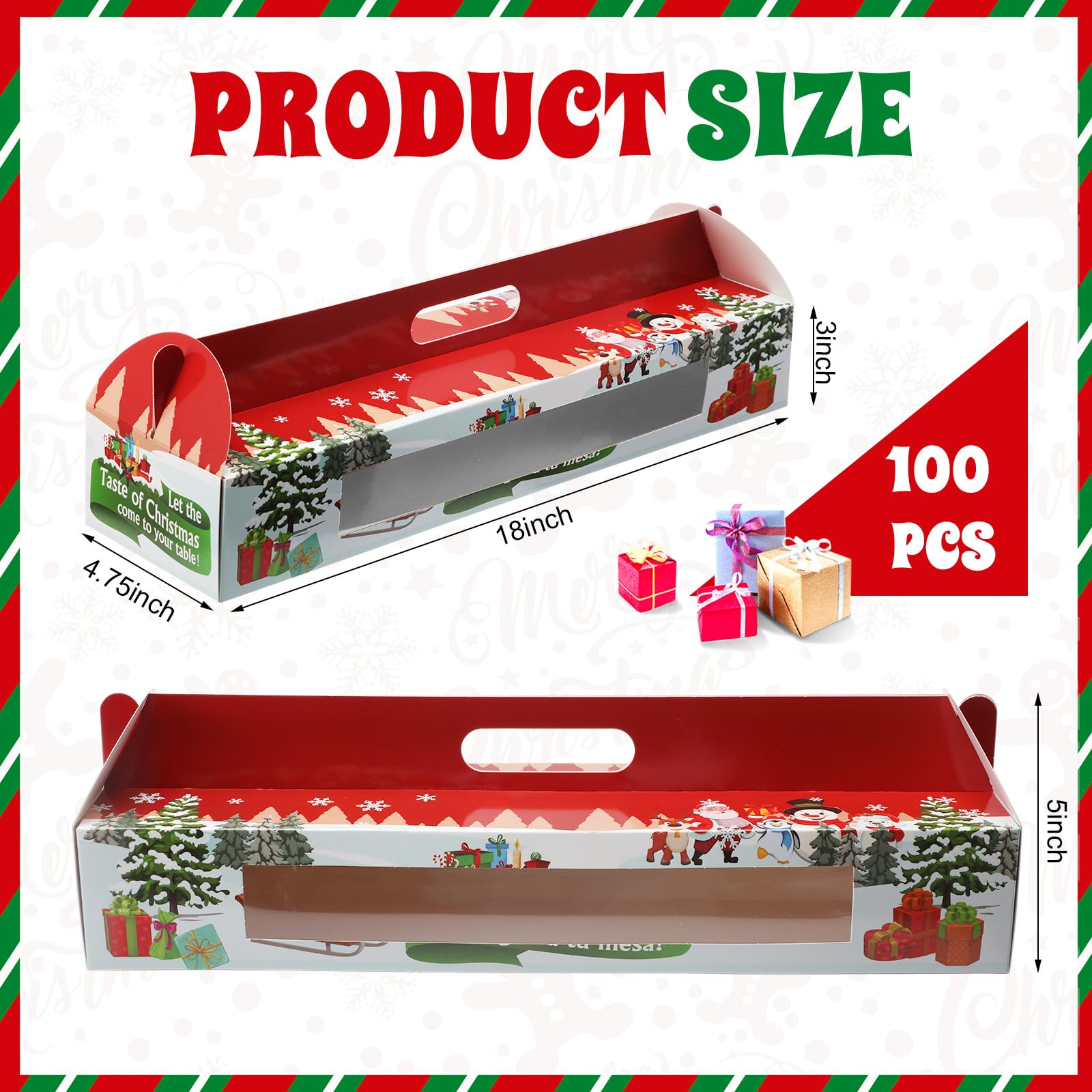Cholemy Christmas bread box with handle for easy holiday transport.