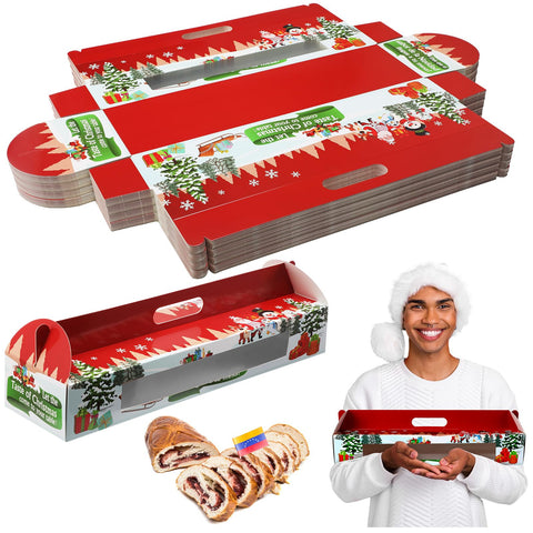 Cholemy Christmas bread box with window displays baked goods beautifully.